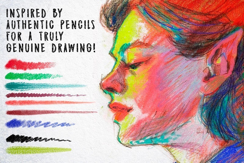 Procreate复古治愈感彩铅笔刷